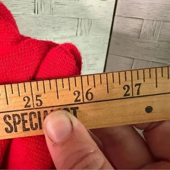 Two twonty fine red sweater cardigan long sleeve open front, pockets plus size - Picture 5 of 7